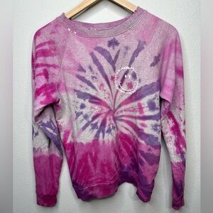I Stole My Boyfriends Shirt Tie Dye Smiley Crewneck Sweatshirt Size XS/S
